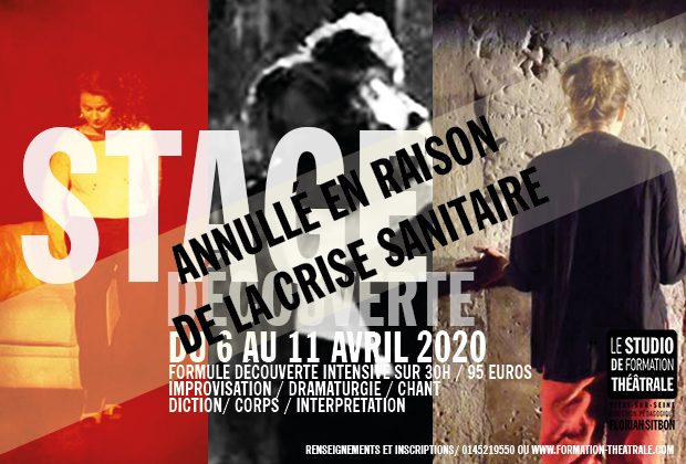 ANNULÉ EN RAISON DE LA CRISE SANITAIRE/ Stage Découverte/DU 6 AU 11 AVRIL 2020 / 30H de cours et 5 professeurs en 5 Jours/ 95 EUROS