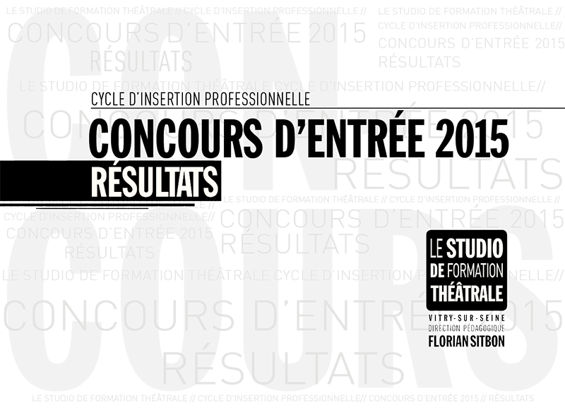 Résultats du concours d'entrée du cycle d'insertion professionnelle